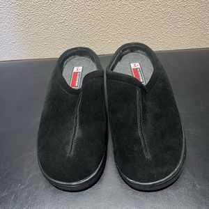 Men’s Black Suede Florsheim Magneforce Slippers-SIZE 10